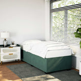 Cadre de lit sans matelas vert foncé 90x200 cm velours