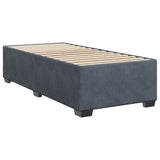 Cadre de lit sans matelas gris foncé 100x200 cm velours