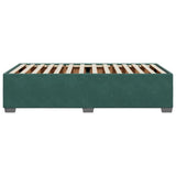 Cadre de lit sans matelas vert foncé 100x200 cm velours