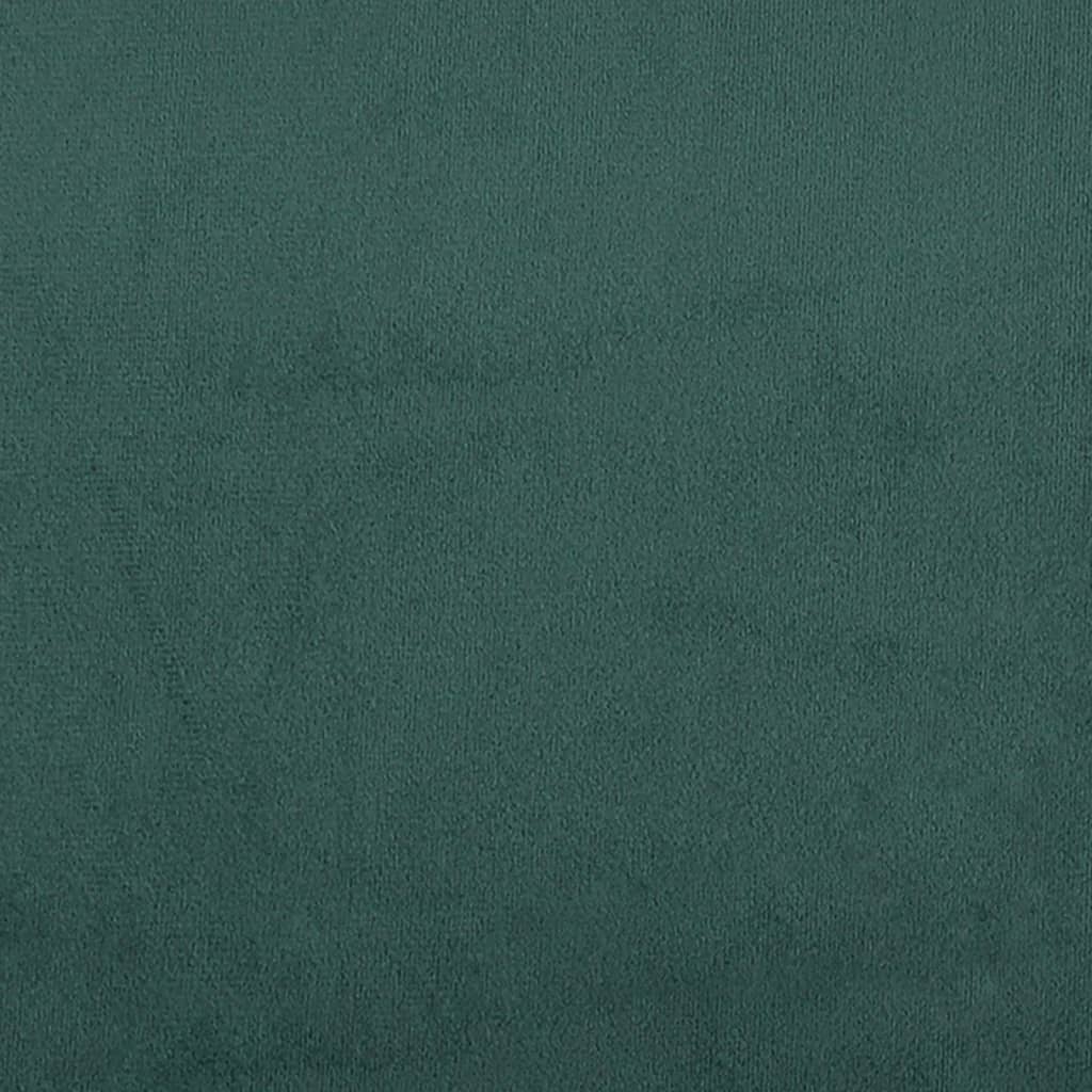 Cadre de lit sans matelas vert foncé 100x200 cm velours