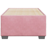 Cadre de lit sans matelas rose 100x200 cm velours