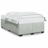 Cadre de lit sans matelas gris clair 120x190 cm velours