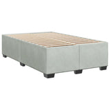 Cadre de lit sans matelas gris clair 120x190 cm velours