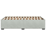 Cadre de lit sans matelas gris clair 120x190 cm velours