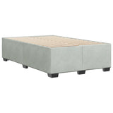 Cadre de lit sans matelas gris clair 120x190 cm velours