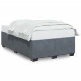 Cadre de lit sans matelas gris foncé 120x190 cm velours