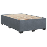 Cadre de lit sans matelas gris foncé 120x190 cm velours