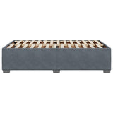 Cadre de lit sans matelas gris foncé 120x190 cm velours