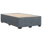 Cadre de lit sans matelas gris foncé 120x190 cm velours