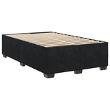 Cadre de lit sans matelas noir 120x190 cm velours