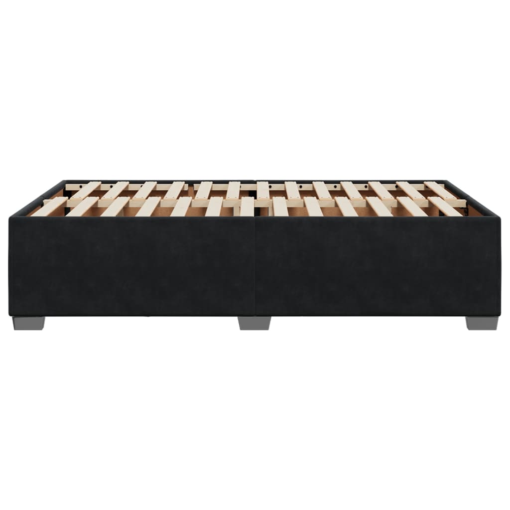 Cadre de lit sans matelas noir 120x190 cm velours