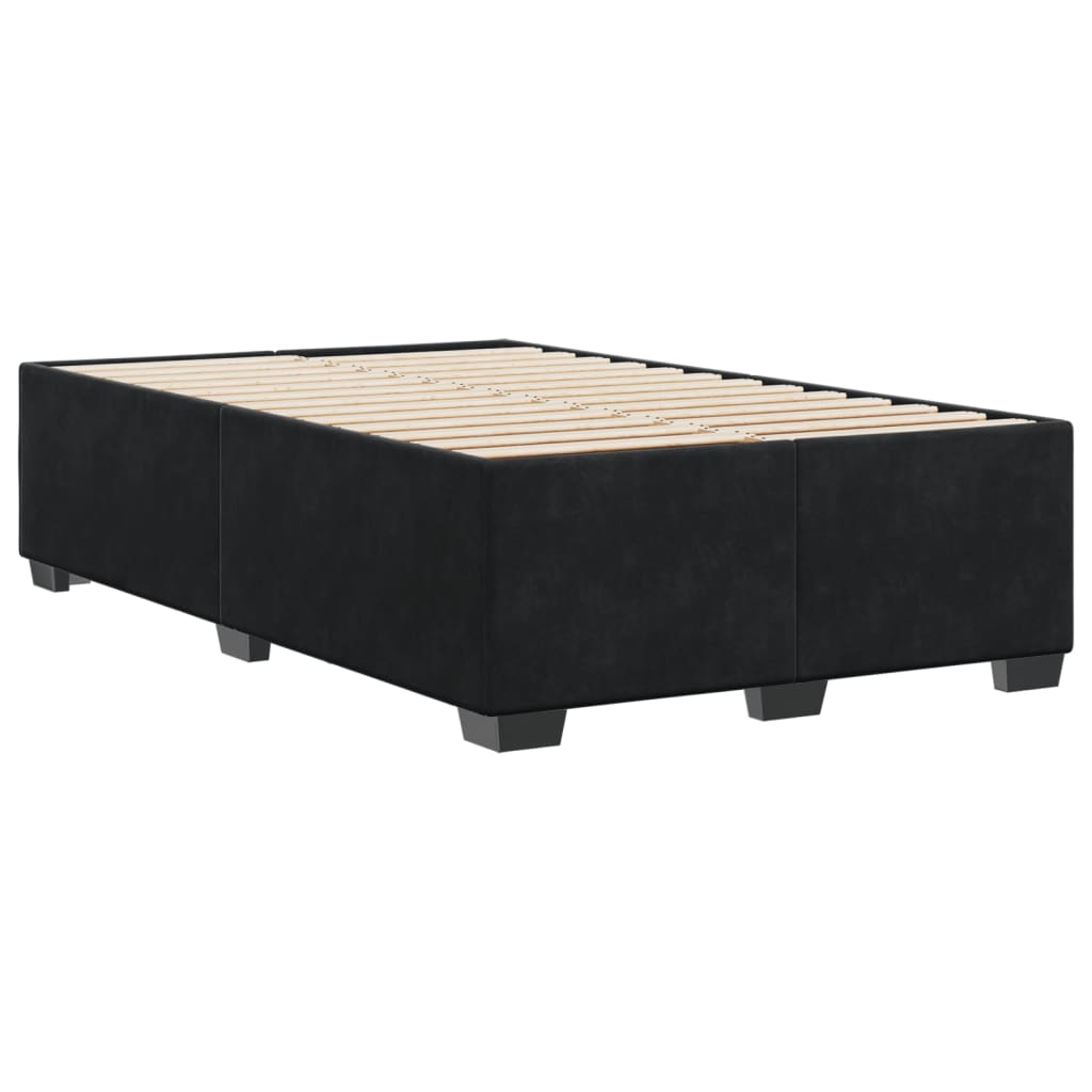 Cadre de lit sans matelas noir 120x190 cm velours