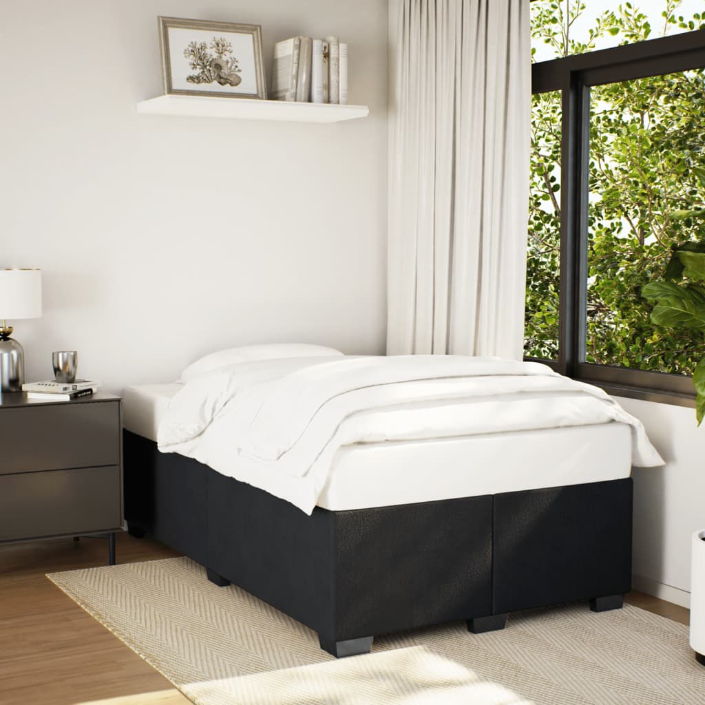 Cadre de lit sans matelas noir 120x190 cm velours