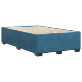 Cadre de lit sans matelas bleu 120x190 cm velours