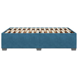 Cadre de lit sans matelas bleu 120x190 cm velours