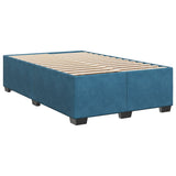 Cadre de lit sans matelas bleu 120x190 cm velours