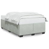 Cadre de lit sans matelas gris clair 120x200 cm velours