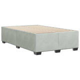 Cadre de lit sans matelas gris clair 120x200 cm velours