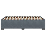 Cadre de lit sans matelas gris foncé 120x200 cm velours