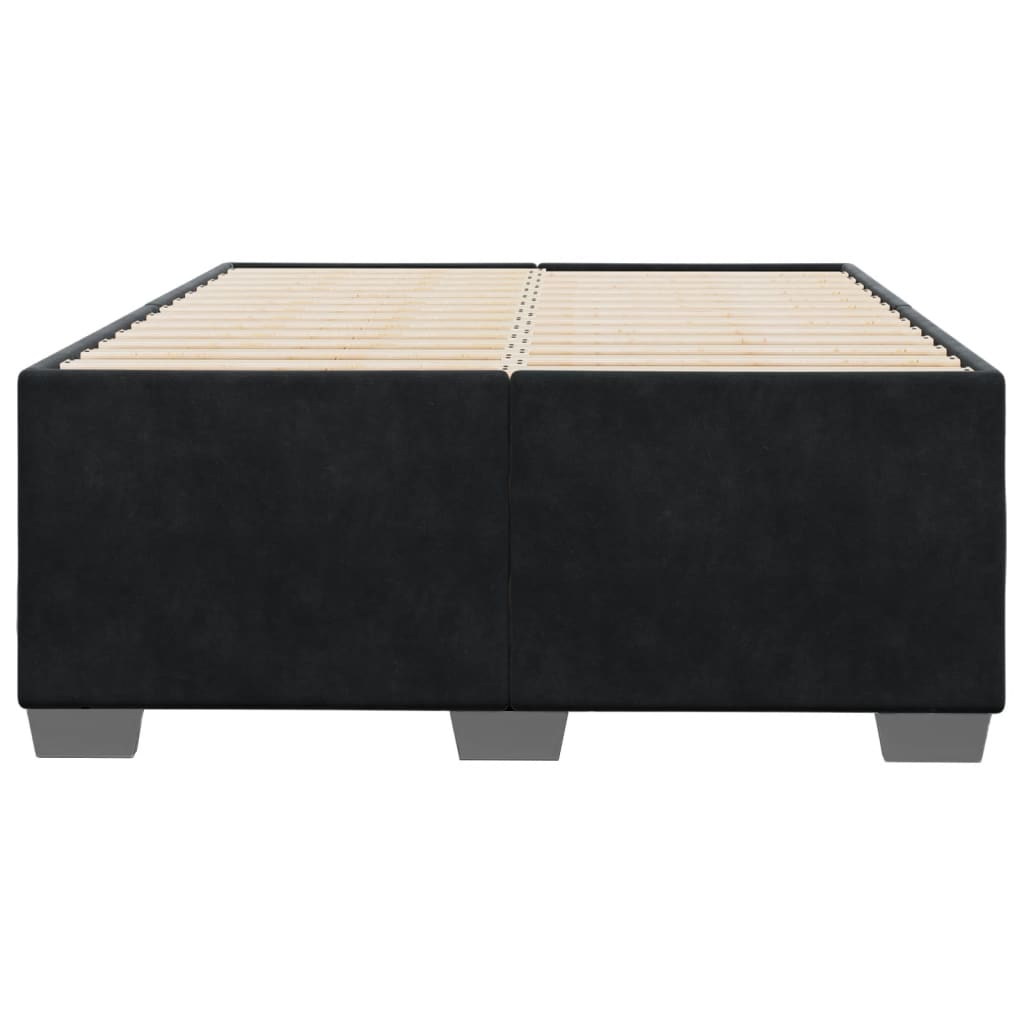 Cadre de lit sans matelas noir 120x200 cm velours