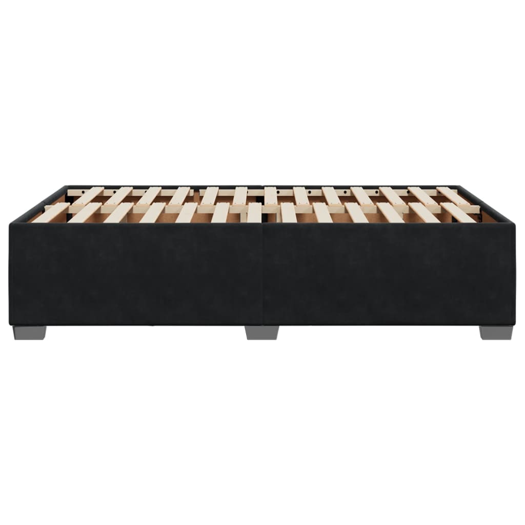 Cadre de lit sans matelas noir 120x200 cm velours