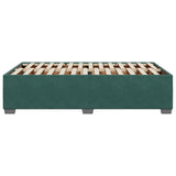 Cadre de lit sans matelas vert foncé 120x200 cm velours