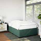 Cadre de lit sans matelas vert foncé 120x200 cm velours