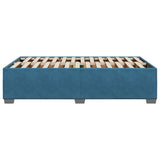 Cadre de lit sans matelas bleu 120x200 cm velours