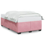 Cadre de lit sans matelas rose 120x200 cm velours