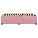 Cadre de lit sans matelas rose 120x200 cm velours