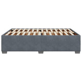 Cadre de lit sans matelas gris foncé 140x190 cm velours