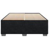 Cadre de lit sans matelas noir 140x190 cm velours