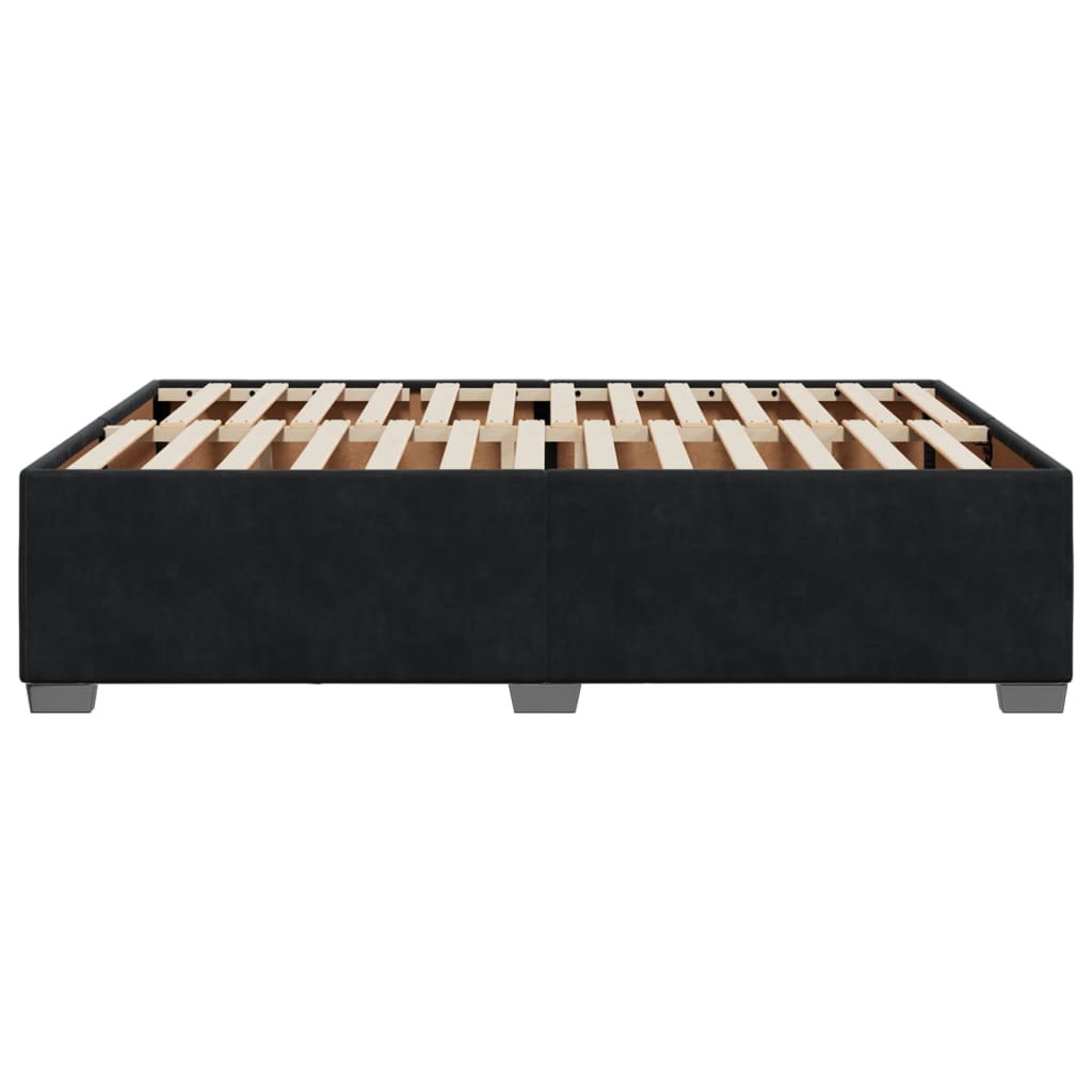 Cadre de lit sans matelas noir 140x190 cm velours