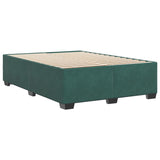 Cadre de lit sans matelas vert foncé 140x190 cm velours