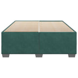 Cadre de lit sans matelas vert foncé 140x190 cm velours