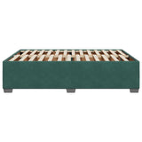 Cadre de lit sans matelas vert foncé 140x190 cm velours