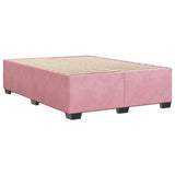 Cadre de lit sans matelas rose 140x190 cm velours