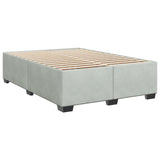 Cadre de lit sans matelas gris clair 140x200 cm velours