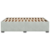 Cadre de lit sans matelas gris clair 140x200 cm velours