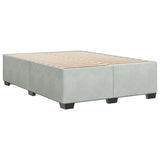 Cadre de lit sans matelas gris clair 140x200 cm velours