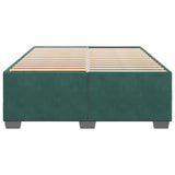 Cadre de lit sans matelas vert foncé 140x200 cm velours