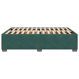 Cadre de lit sans matelas vert foncé 140x200 cm velours