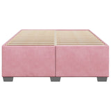 Cadre de lit sans matelas rose 140x200 cm velours