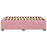 Cadre de lit sans matelas rose 140x200 cm velours