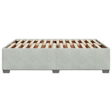 Cadre de lit sans matelas gris clair 160x200 cm velours