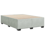 Cadre de lit sans matelas gris clair 160x200 cm velours