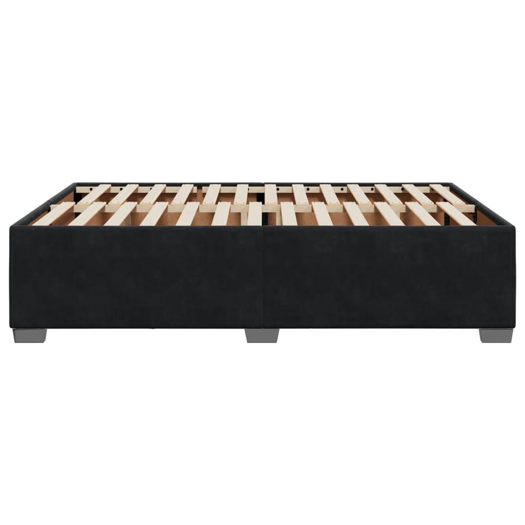 Cadre de lit sans matelas noir 160x200 cm velours