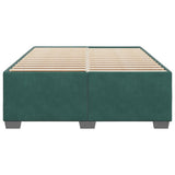 Cadre de lit sans matelas vert foncé 160x200 cm velours