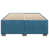 Bed frame without mattress blue 160x200 cm velvet