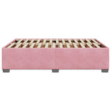 Cadre de lit sans matelas rose 160x200 cm velours